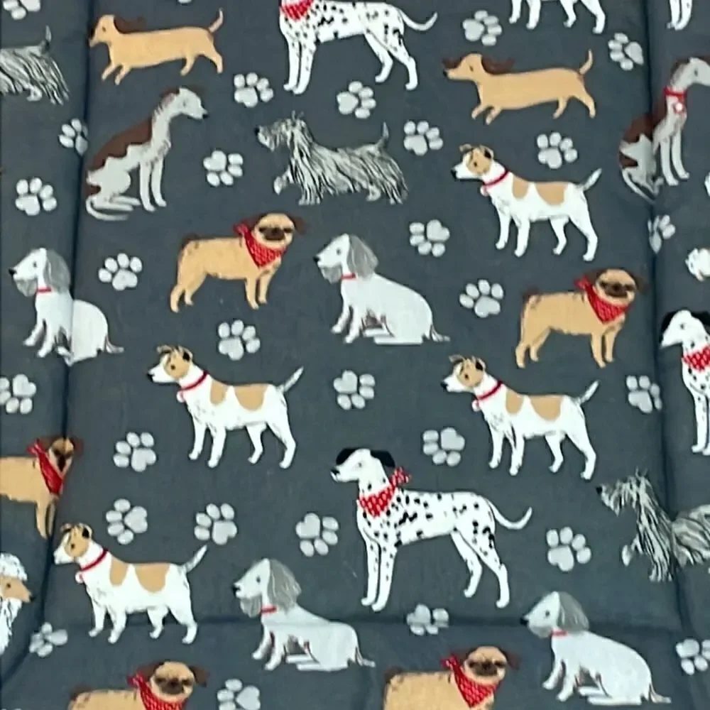 Dog Mat/Bed, Grey Dog Breeds, 18 x 24
